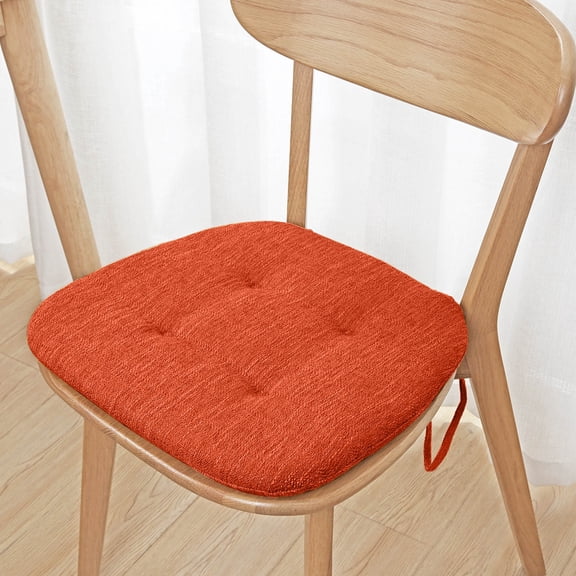 Dining Chair Cushions With Ties, U Shaped Non Slip Seat Pads, Washable Memory Foam Kitchen Chair Pad For Dining Room