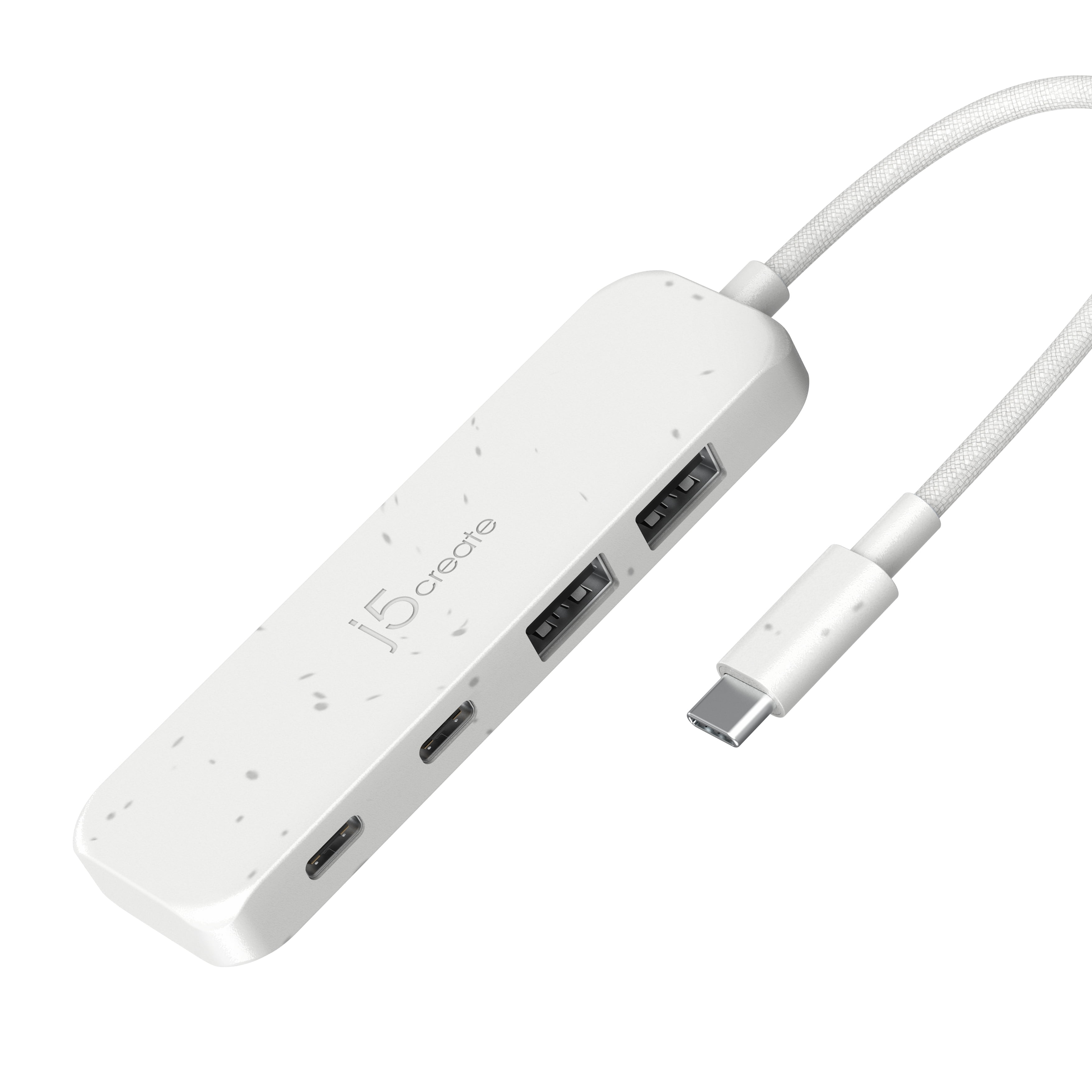 j5create, Eco-Friendly USB-C to 4-Port Type-C & Type-A Gen 2 Hub, JCH342EW
