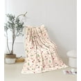 thumbnail image 5 of Elegant Comfort Reversible Plush Flannel Fleece Sherpa Throw 50x60 Inches Cream, 5 of 6