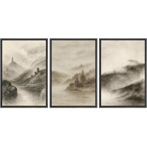 Hieng Cuadros De Pared De Sala, 3 Piece Canvas Wall Art Woodland Nursery Decor Forest Rivers Canvas Prints Home Artwork Decoration for Living Room,Bedroom(only canvas)