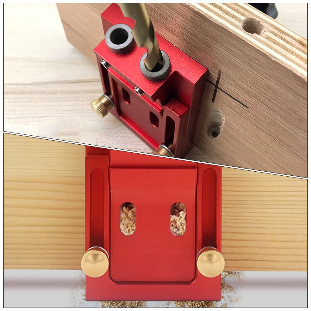 1 Set Portable Pocket Hole with Double 15 Degree Drill Guide for Woodworking, Carpentry Tool Kit