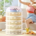 thumbnail image 1 of Clearance! Stacked Hollowed Out Vegetable Cover With Cover Multi-functional Cover For Leftover Food On The Table Summer Fly And Insect Proof Vegetable Cover With 6 Tiers Warehouse Clearance, 1 of 2