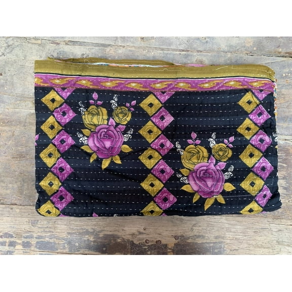 Winter Counterpane Reversible Mat Quilt Gudari Printed Bedspread Cotton Throw