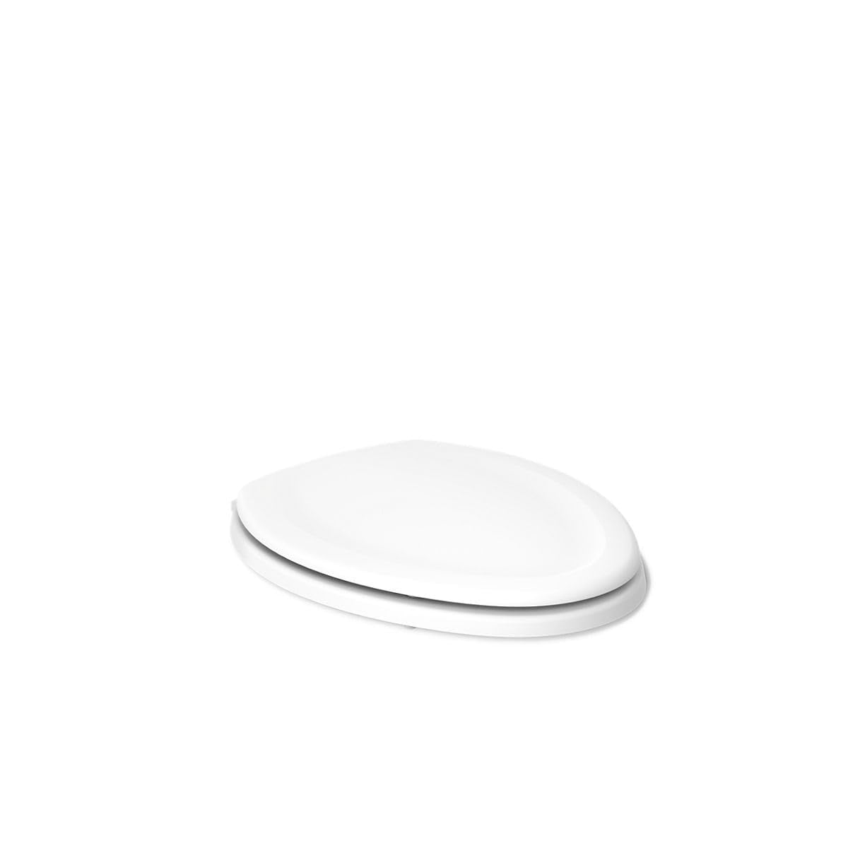 Stonewood Elongated Toilet Seat for Standard Toilets with Color-Matched Plastic Hinges Durable Comfortable Bathroom Accessory White