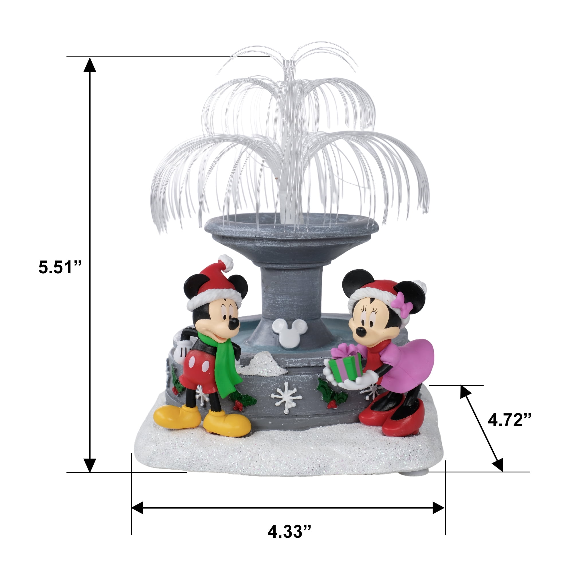 Disney Mickey & Minnie Light‑Up Fountain Village Piece