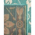 thumbnail image 4 of Unique Loom Outdoor Trellis Collection Area Rug - Tiles (6' 1" x 9' Rectangle Teal/Ivory), 4 of 9