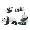 thumbnail image 3 of CNKOO 4PCS Simulation Solid Panda Figurines Toy Set Animal Miniature Decorations Cake Toppers for Kids Educational Toy, 3 of 7