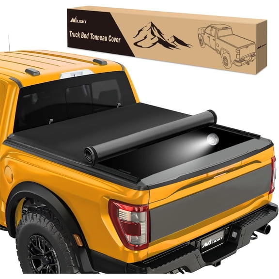 Nilight Soft Roll Up Truck Bed Cover Compatible with Ford F150 2004 2005 2006 2007 2008 2009 2010 2011 2012 2013 2014 6.5ft
