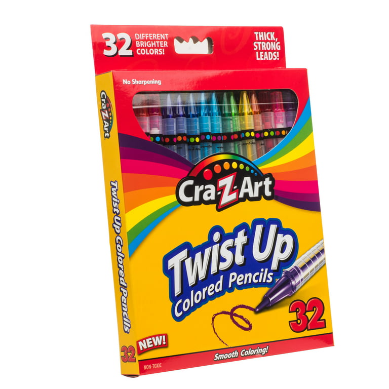 Cra-Z-Art Neon Twist Up Colored Pencils, 24 Count Multicolor, Beginner, Child to Adult