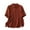Brown, variant on Womens Short Sleeve Button down Shirts Cotton Linen Roll up Tops V Neck Casual Loose Fit Blouses Summer Tops