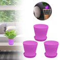 thumbnail image 2 of ​​ZCSKFIN 3-Pack Flower Pots with Drainage Trays, Modern Planters for Indoor Houseplants, Lightweight and Sturdy Containers with Saucers to Protect Surfaces from Water​​, 2 of 7