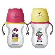 Tommee Tippee Natural Transition Soft Spout Sippy Cup, Girl – 12+ months, 2pk