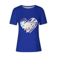 thumbnail image 4 of Lilgiuy Baseball Shirts for Women Baseball Heart Tee Game Day Graphic Tee Shirts Short Sleeve Shirts for Sports or Daily Life(Blue,2XL), 4 of 4