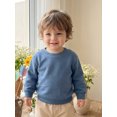 thumbnail image 4 of RUINIXCW Toddler Baby Boy Girl Crewneck Fleece Sweatshirt Nebworn Infant Baby Girl Boy Spring Fall Winter Warm Clothes Long Sleeve Solid Basic Pullover Sweater Shirts Tops, 4 of 9