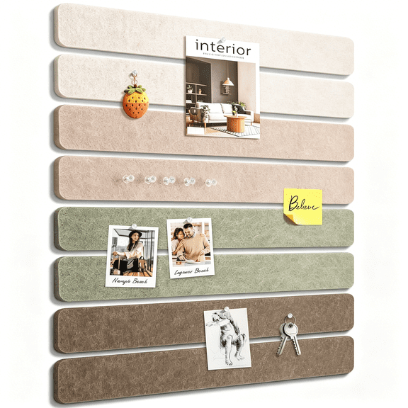 CCOCC Small Cork Bulletin Board Tiles, Felt Wall Decor and Office Desk Accessories for Vision, Message Center, Picture and Prayer Board, Dorm,Home Office Essentials and Organization(Linen Dusk)