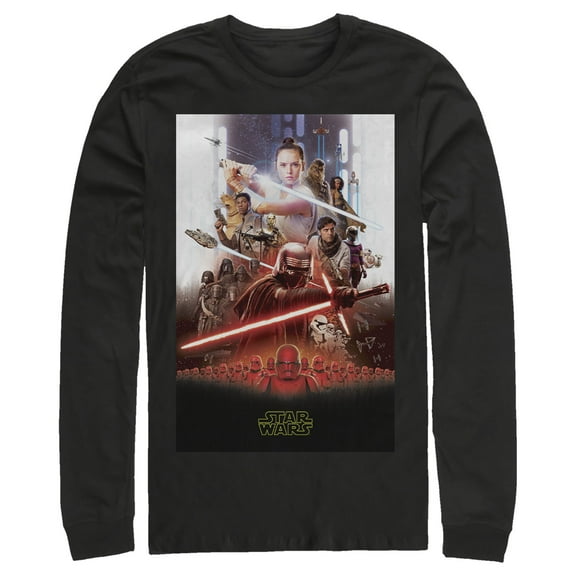 Men's Star Wars: The Rise of Skywalker Epic Poster Long Sleeve Shirt Black Medium