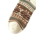 thumbnail image 3 of FAIOROI Socks for Women Vintage Fair Isle Crew Sock Warm Thick Winter Soft Cozy Printed, 3 of 6