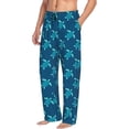 thumbnail image 2 of Uemuo Cute Turtle Pattern Men's Wide Leg Palazzo Lounge Pants with Pockets Light Weight Loose Comfy Casual Pajama Pants-XX-Large, 2 of 9