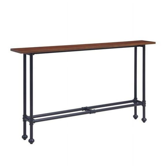 56 in. Console Table, Espresso & Black