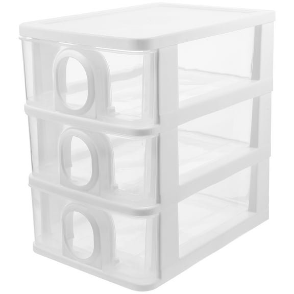 OUNONA  File Cabinet Drawer Organizer Stackable Drawers Pantry Organizers and Storage Large Office White