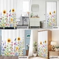thumbnail image 6 of Sunflower Lily Fabric Shower Curtain Blue Bird Washable Shower Curtains for Bathroom, Waterproof Bath Curtain with Hooks Home Decor 36x72in, 6 of 8
