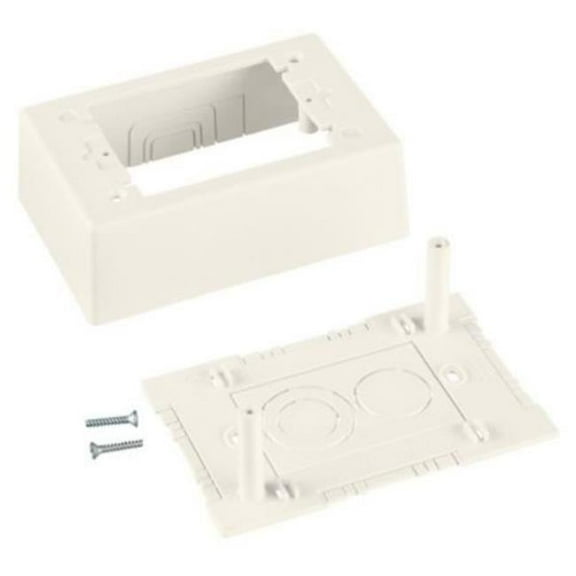 Panduit Surface Raceway, Power Rated Junction Box, 1-Gang, 2-Piece, White JBP1WH