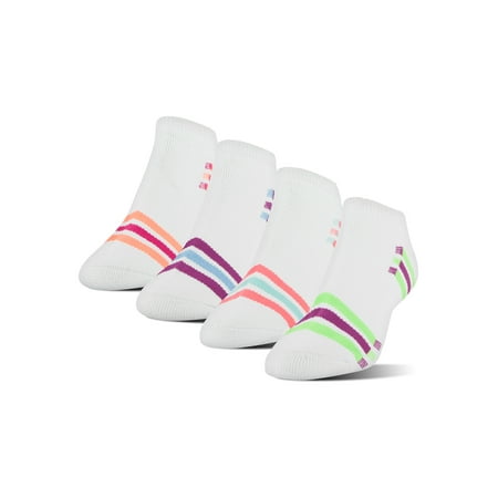 Women's XS Memory Cushion No Show Socks, 4 Pairs