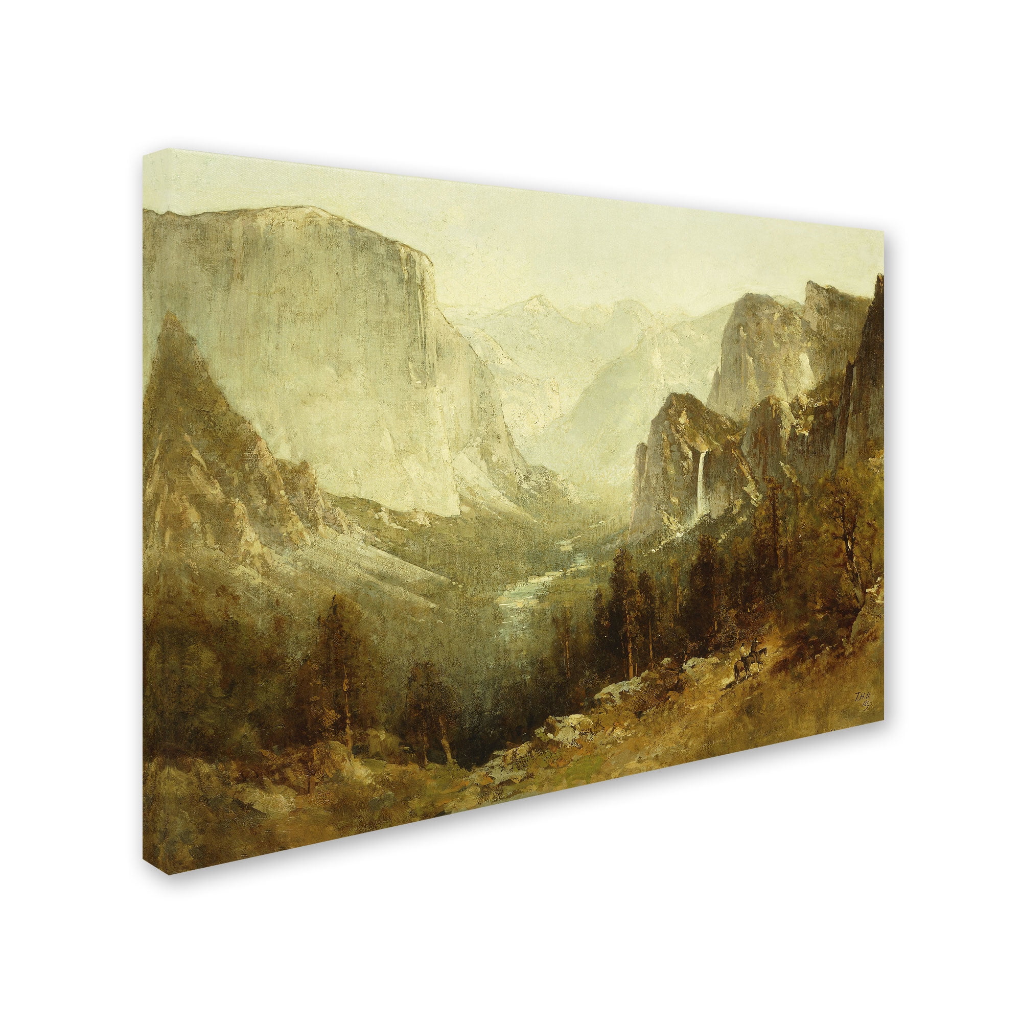 Trademark Fine Art "Hunting In Yosemite 1890" Canvas Art by Thomas Hill