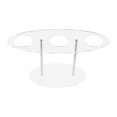 thumbnail image 1 of Soporte de acrílico para conos de helado, soporte para gofres y embutidos, 3 orificios, transparente, 1 of 4