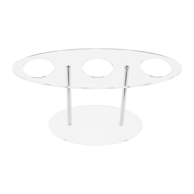 Soporte de acrílico para conos de helado, soporte para gofres y embutidos, 3 orificios, transparente