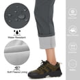 thumbnail image 2 of TACVASEN Women's Fleece Lined Hiking Ski Pants Waterproof Insulated Softshell Pants Outdoor Insulated Warm Pants Dark Grey M, 2 of 6