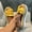Yellow, variant on Dpityserensio Women Bowknot Beach Summer Slippers Slide Slope Heels Plus Size Shoes Black 5.5(35)