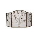 thumbnail image 1 of Dagan S509 Leaf Design 3 Fold Arched Screen, Bronze, 1 of 1
