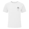 thumbnail image 4 of Men's Palm Tree Print Raglan Sleeve T-Shirt, Summer Island Graphic Tee, Casual Cotton Crew Neck with Tropical Style, 4 of 4