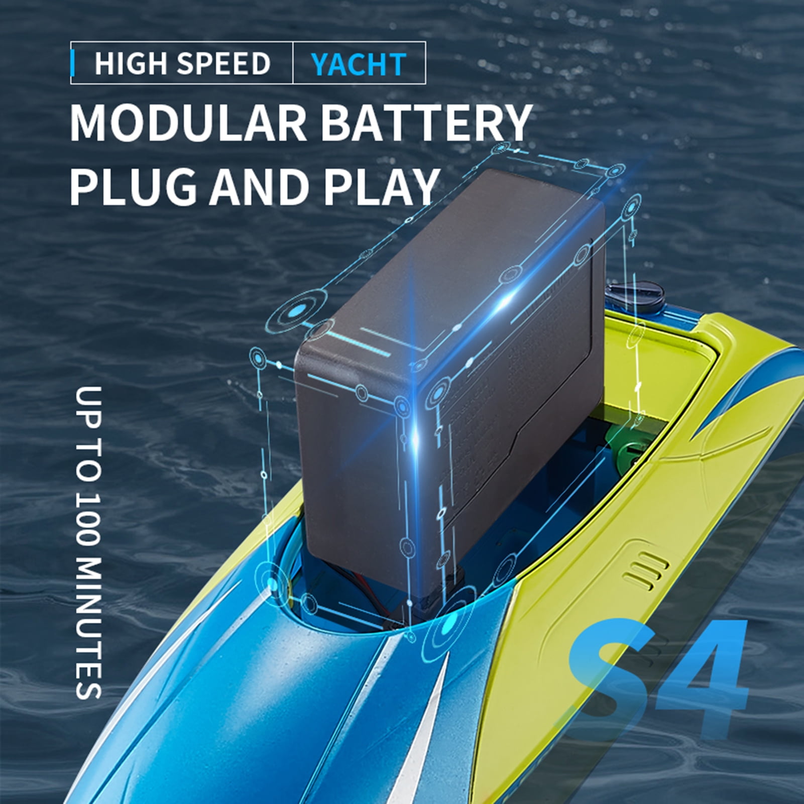 Remote  boat,Hxber Boat Ship Eryue Boat Huiop  1 battery