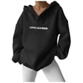 thumbnail image 4 of Xudanell Oversized Hoodies for Women Classic Hoodie with Pocket Graphic Waist Sweatshirt for Women Football, 4 of 9