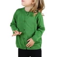 thumbnail image 5 of HWJAD Cotton Basic Long Sleeve Cardigan Sweater for 1-7Y Kids Girl Boy Uniform Button Knit Coat, 5 of 6