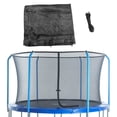 thumbnail image 1 of Plexalife Filet de Trampoline - Filet de Sécurité pour Trampoline Adapté aux Trampolines Ronds de 12 Pi Utilisant 6 Poteaux Courbés - Filet de Trampoline Respirant, Résistant aux UV et aux Intempéries de Remplacement pour Cadre à Anneau Supérieur - Noir, 1 of 5