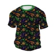 thumbnail image 4 of BRGZLK Men's Short Sleeve Carnival Printed Loose Elastic Fitness Non Positioning Printed Crew Neck Top Graphic Tee Casual Loose Fit Vacation 2026 Holiday Clothes, 4 of 4
