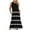 Black, variant on qucoqpe Womens Crew Neck Sleeveless Sundress Summer Tiered Ruffle Flowy Long Dress Casual Striped Holiday Beach Dress with Pockets