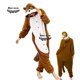 thumbnail image 1 of Soft Orange Squirrel Jumpsuit Women Adult Anime Onsie Wool Men Christma Pajamas Cartoon Cosplay Costume Raccoon Kigurumi, 1 of 3