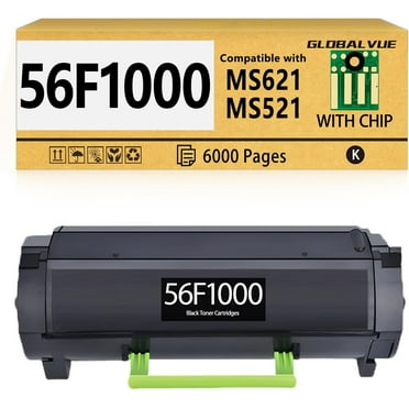 56F1000 (6000 Pages) Toner Cartridges (with Chip) Compatible with Lexmark 56F1000 Toner Cartridges for MS321, MS421, MS521, MS621, MS622, MX321, MX421, MX521, MX522, MX622 Laser Printer