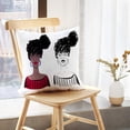 thumbnail image 5 of LALILO Throw Pillow Covers African American Girl Red Lips Color Cushion Cover 18" x 18", 2 Pack, 5 of 6