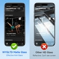 thumbnail image 3 of Protector de pantalla WYQLTD, paquete de 2 unidades, para iPhone 16 Pro Max, cristal mate, 3 of 6