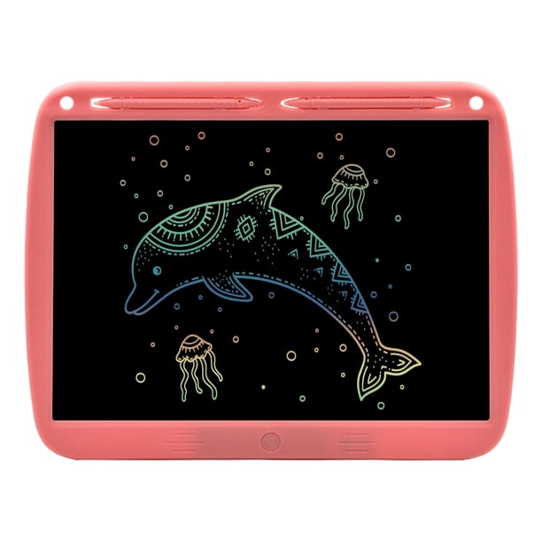 Tableta de escritura LCD recargable, tableta de dibujo de escritura a mano de 15 pulgadas, tablero d Abanopi Color rosa