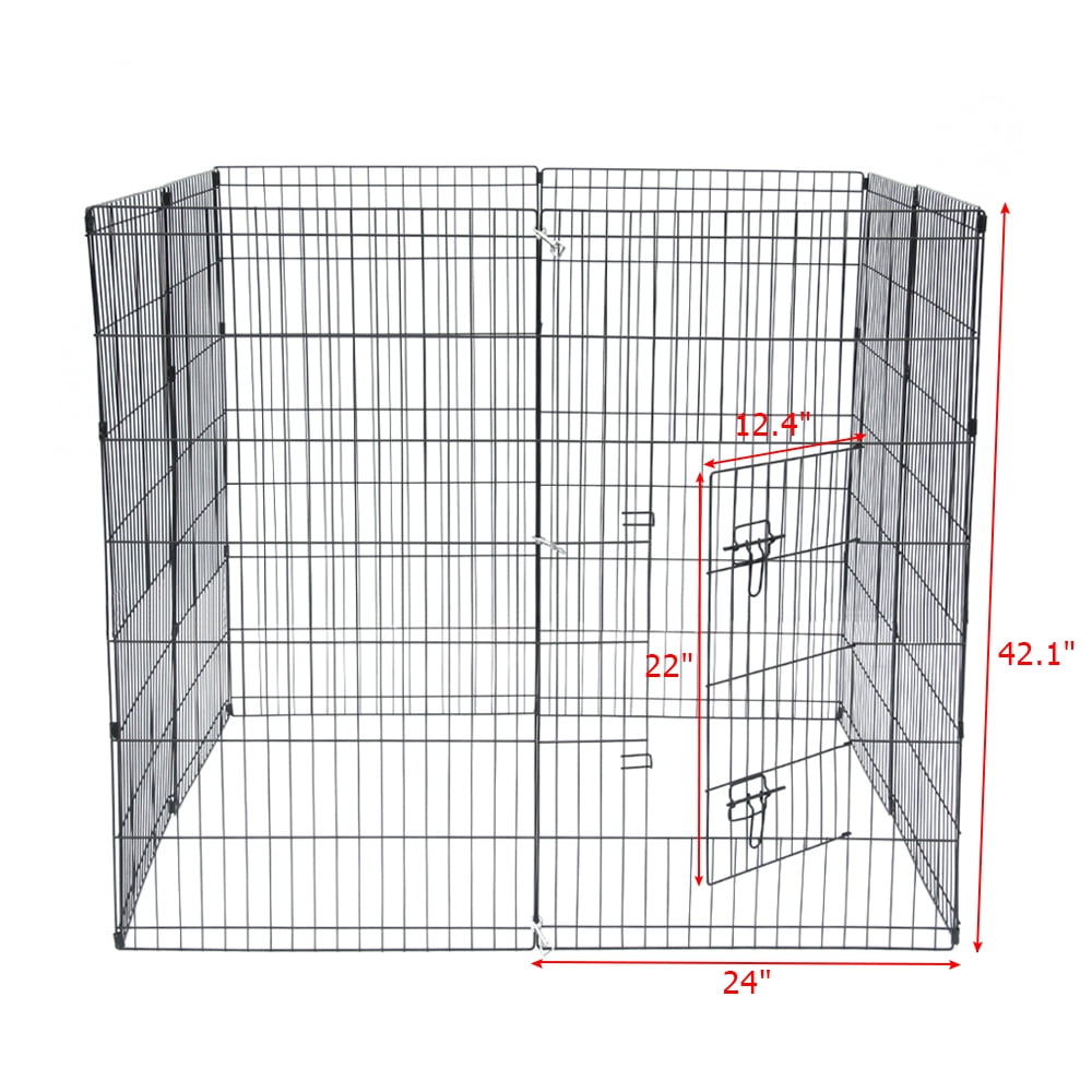 42" Pet Playpens for Dogs, Foldable Metal Puppy Playpen for Small Dogs
