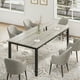 thumbnail image 4 of Mesa de Comedor Industrial para 6-8 Personas, Mesa de Madera de 71" con Estructura Metálica, Acabado Rústico, 4 of 6