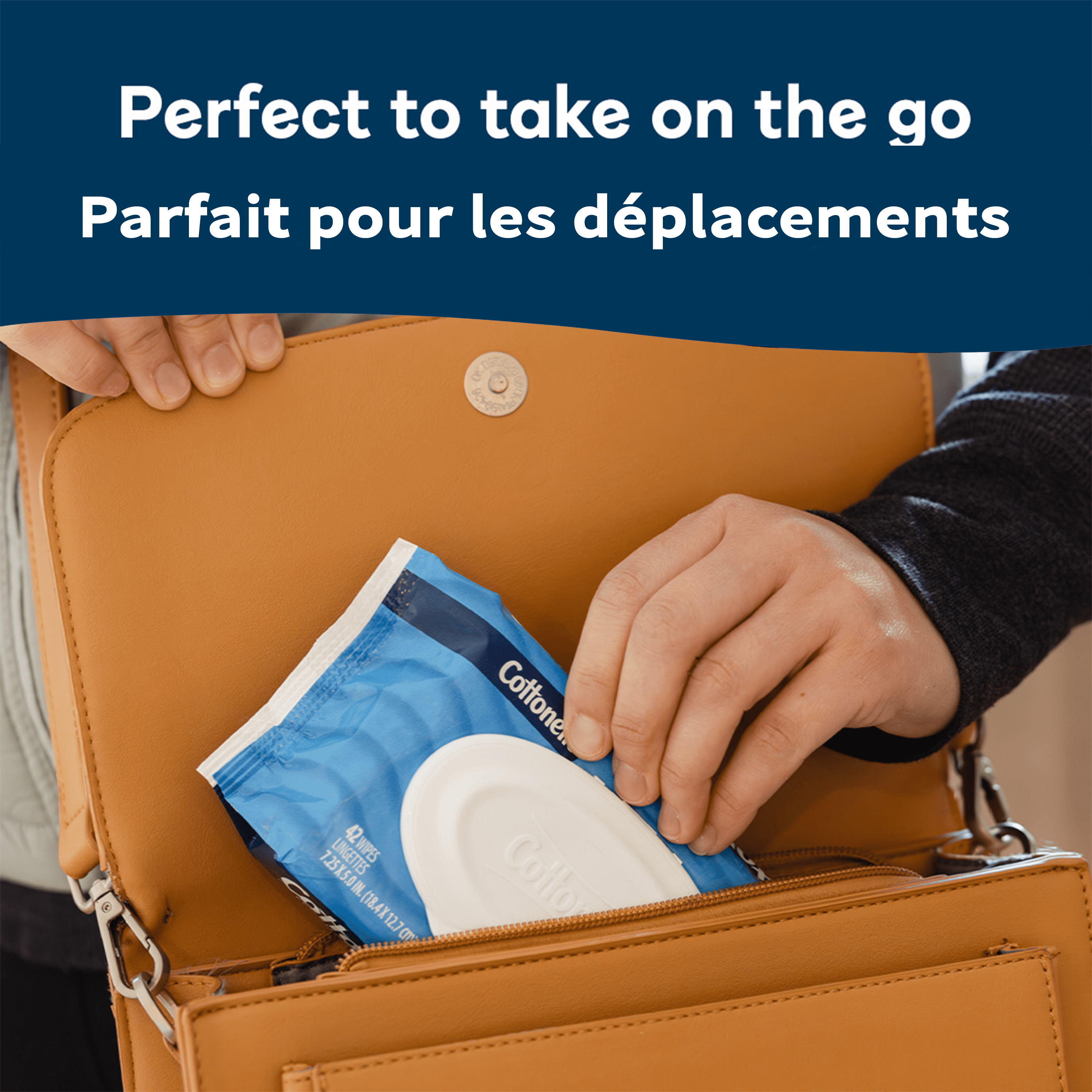 Lingettes humides jetables dans les toilettes Cottonelle Fresh Care, lingettes humides pour adultes, 8 paquets à couvercle rabattable, 42 lingettes par paquet (336 lingettes au total)