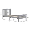 thumbnail image 3 of Hassch Twin Size Bed Frame with Headboard and Footboard, Platform Bed for Bedroom, No Box Spring Needed, Gray, 3 of 7