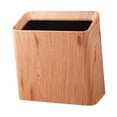 thumbnail image 3 of Papelera con veta de madera, papelera para baño, cocina, interior y exterior. Amarillo, 3 of 9